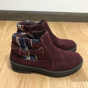 Earth Tate Suede Merlot Ankle Boots Sz 6 Women’s